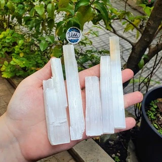Bastão Barra de Selenita Branca - Pedra da Purificação - Selenite Pedra Natural Bruta