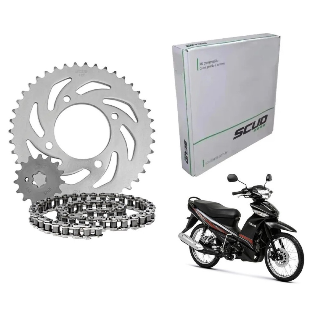 Kit Relacao Transmissao Scud Yamaha Crypton 115 De 2012 Ate 2016 ...