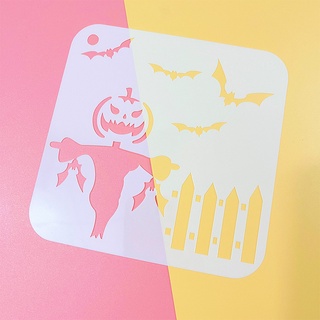 TEHAUX 1 Conjunto De Modelo De Desenho De Halloween Estênceis De Desenho  Para Adultos Tylonal DIY Pintura Estêncil Decoração De Halloween  Suprimentos De Pintura De Halloween Para