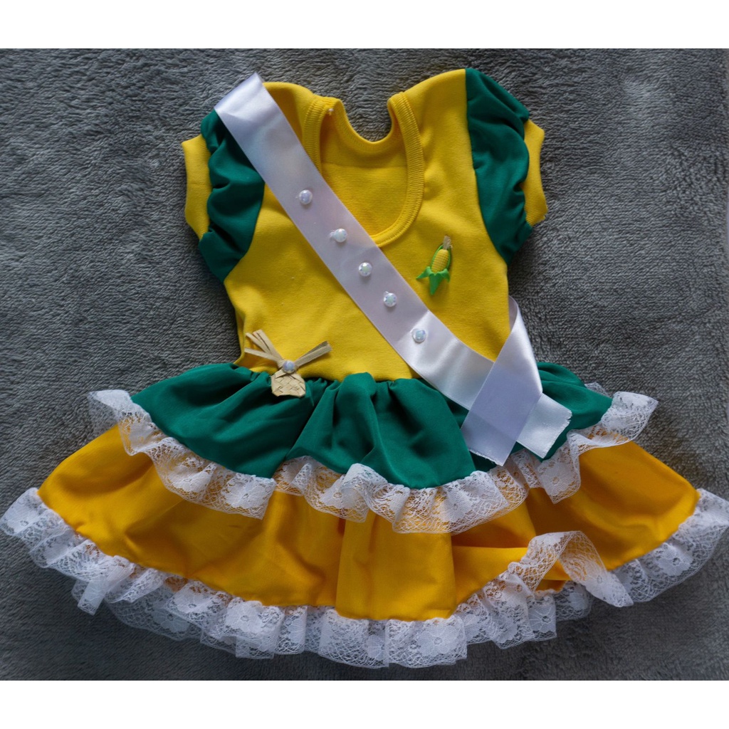 Vestido junino rainha do milho sale infantil