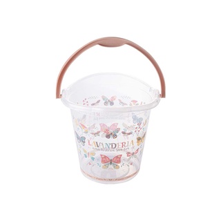 Balde de Plástico 12 L com Alça Borboleta-Rosa Pastel/Borboleta 2021