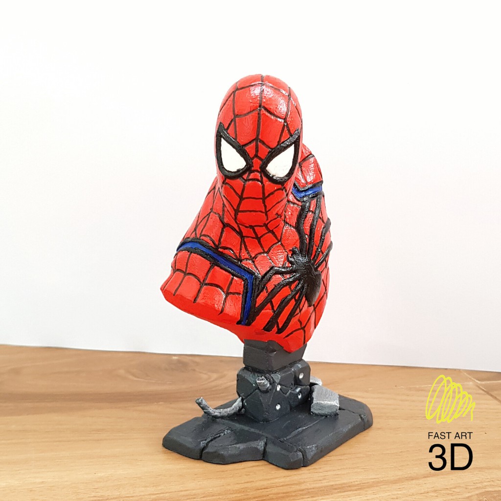 Busto 3D Homem Aranha Spider Man Superheróis Cinema HQ