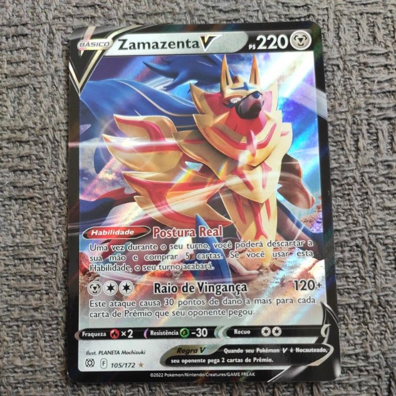 Carta Pokémon Zamazenta V Lendário Astros Cintilantes