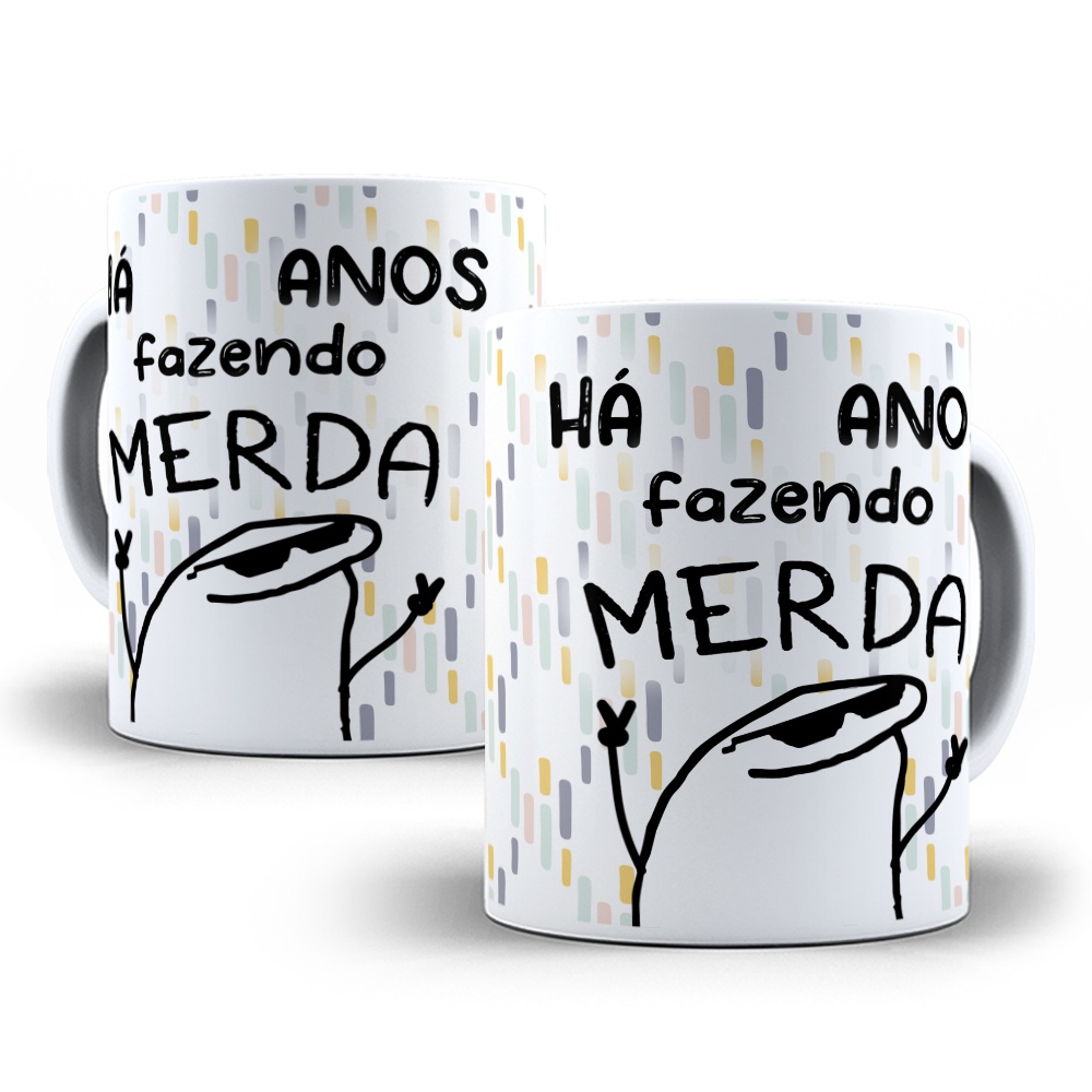 Caneca Meme Flork Há Anos Fazendo M