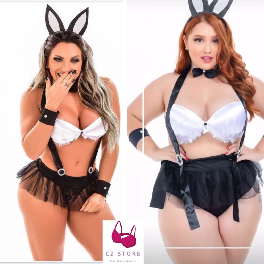 FANTASIA SEXY ERÓTICA COELHINHA - FEMININA NOVIDADE TAMANHO UNICO E PLUS  SIZE | Shopee Brasil