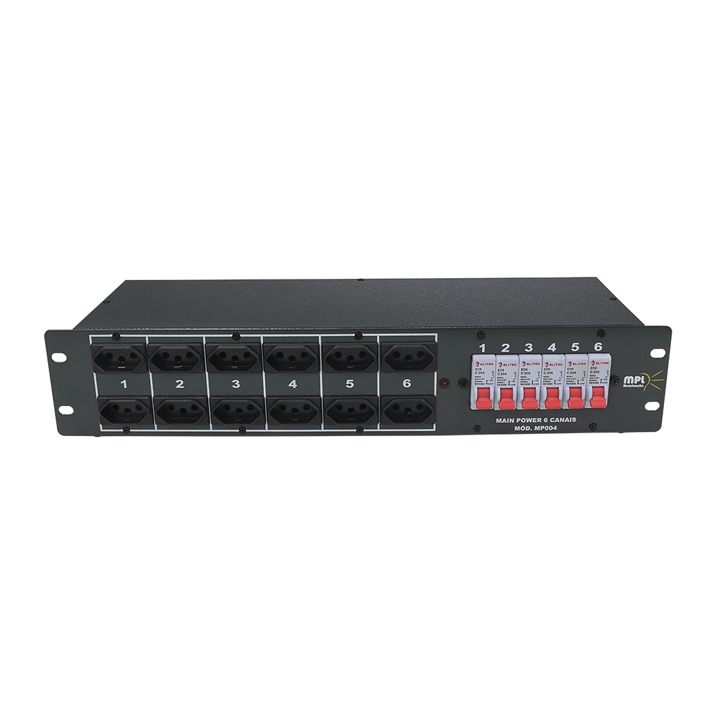Rack Módulo Disjuntor Main Power 6 Canais 4000w MPL Pro Power