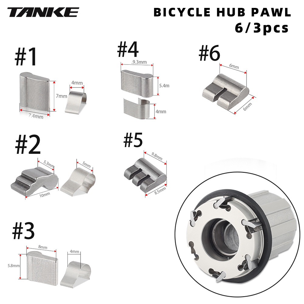Bicicleta Freehub6 Pawl 3 Pewls hub pawls Universal Primavera