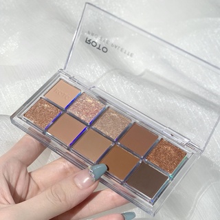 ROTO 10 Paleta De Sombra Colorida Super Flash Maquiagem Mate Nua Diária À Prova D