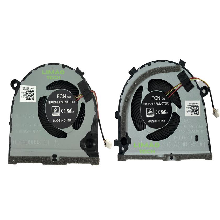 Par Kit Ventoinha Cooler Dell Inspiron 3579 G3 Gwmfv Tjhf2 | Shopee Brasil