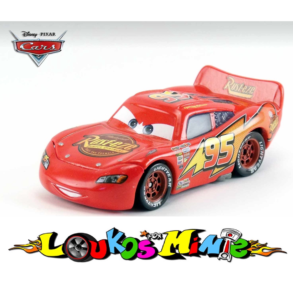 Disney Cars Aggro Lightning Mcqueen Original Mattel Loose