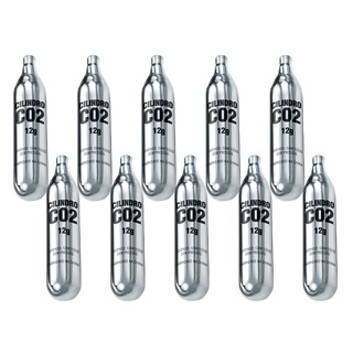 Kit 10 CO2 12g Cilindro Cápsula Pressão Para 4.5mm e 6mm