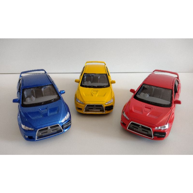 Miniatura Carrinho Ferro Mitsubishi Lancer Evolution X 2008
