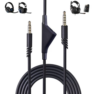 Para Logitech Astro A10 A30 A40 A50 A40TR 2M 3.5 Mm A Cabo De Extensão De Áudio Volume Do Fone De Ouvido/Mudo Conecte Ao Computador PC Xbox One PS4 Linha Adaptadora De Controlador