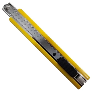 ESTILETE ESTREITO HOBBY AMARELO SEMI-PROF 9mm, estilete recorte, estilete envelopamento, geladeiras, carros, moveis