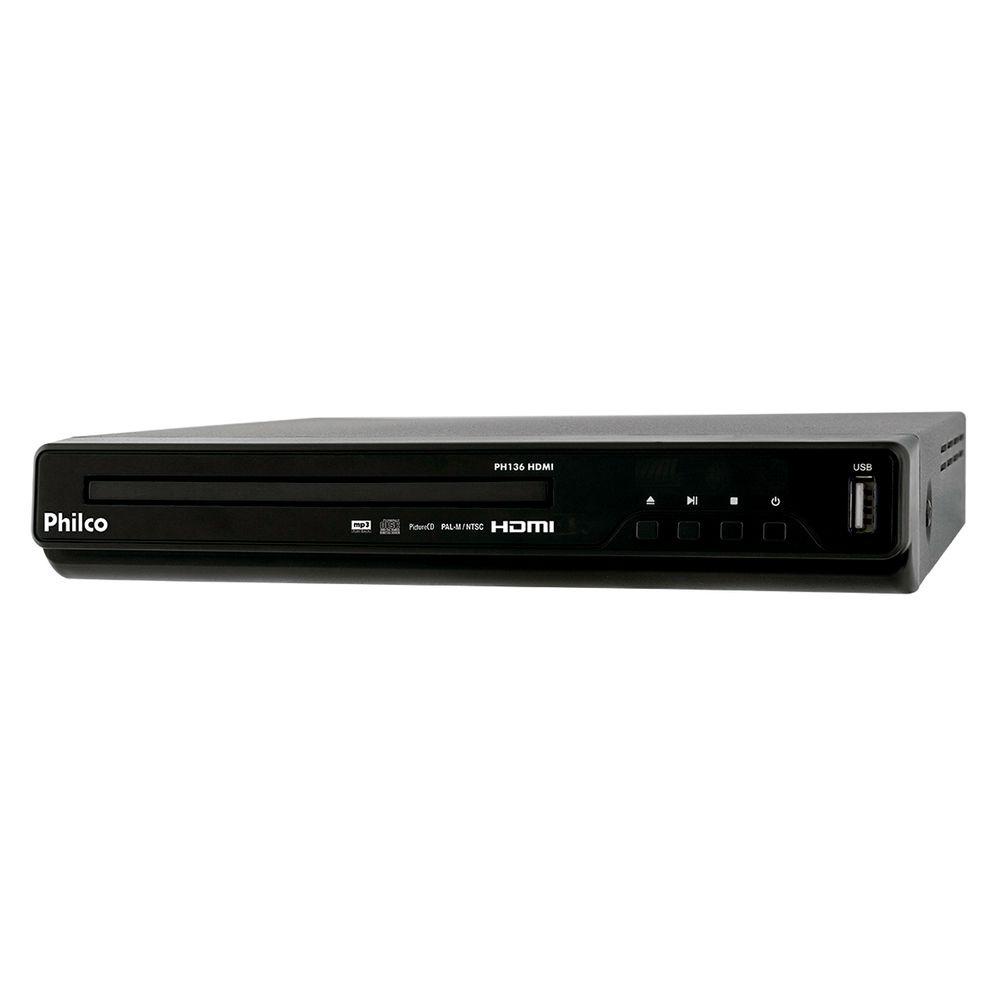 DVD Player Philco PH136, Entrada HDMI, USB Bivolt Shopee Brasil
