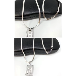 Kit Colar Feminino 45cm+Pulseira com Pingente de Letras A-Z Folheado a Prata20