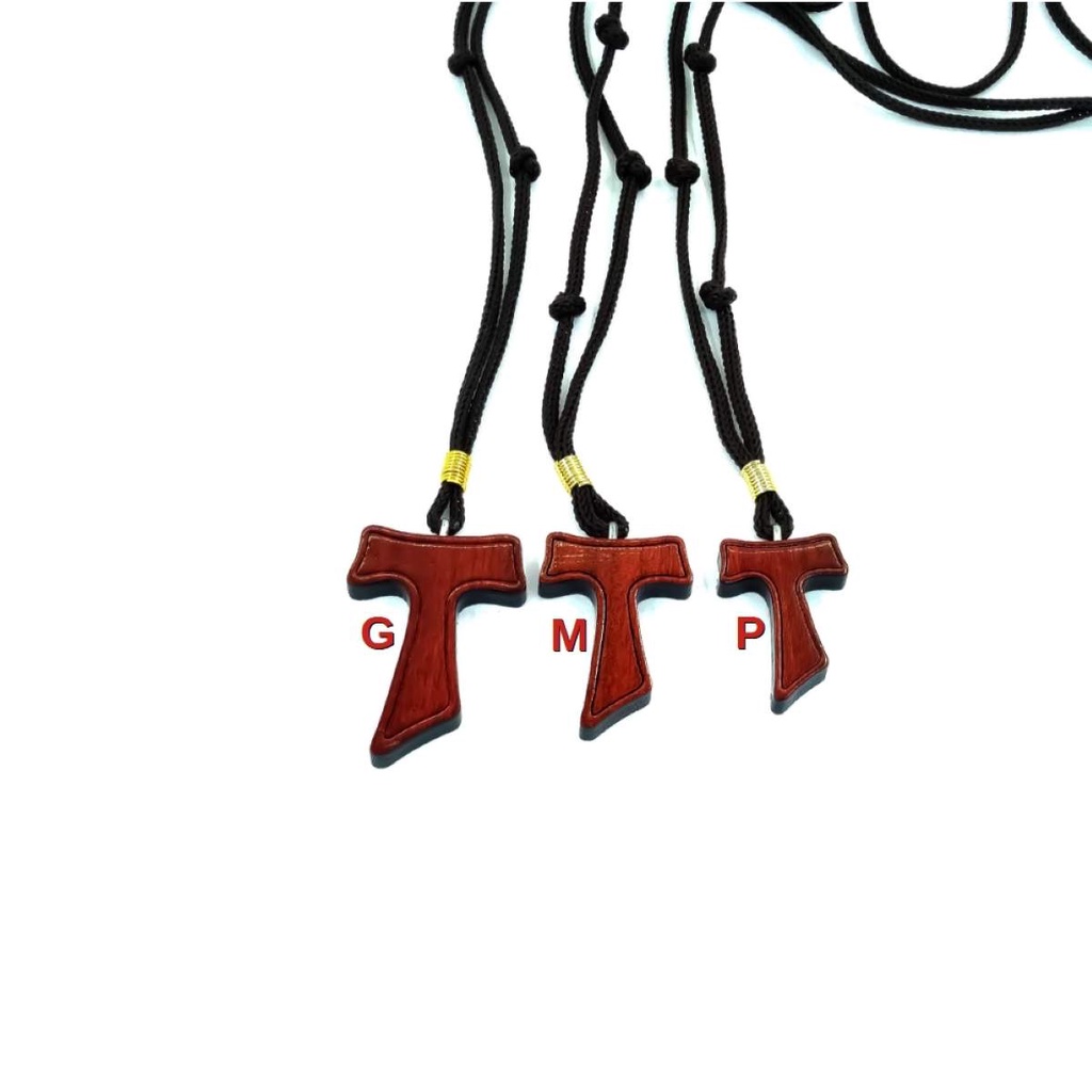 Colar Cordão Católico Cruz Tau Franciscano Religioso Santo