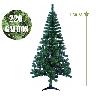Árvore Natal Verde 150cm 220 Galhos Decoração Natalina Pinheiro Pinheirinho Premium