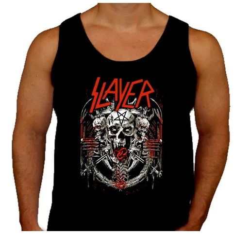 Camiseta Regata Slayer Caveira Ref=598