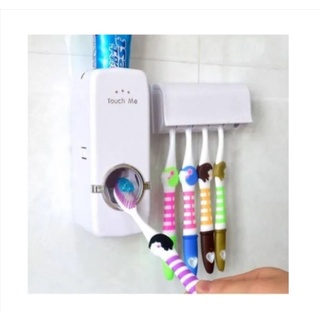 Dispenser Automático Pasta De Dente Com Suporte Escovas Prático E Econômico Porta Escova BRANCO