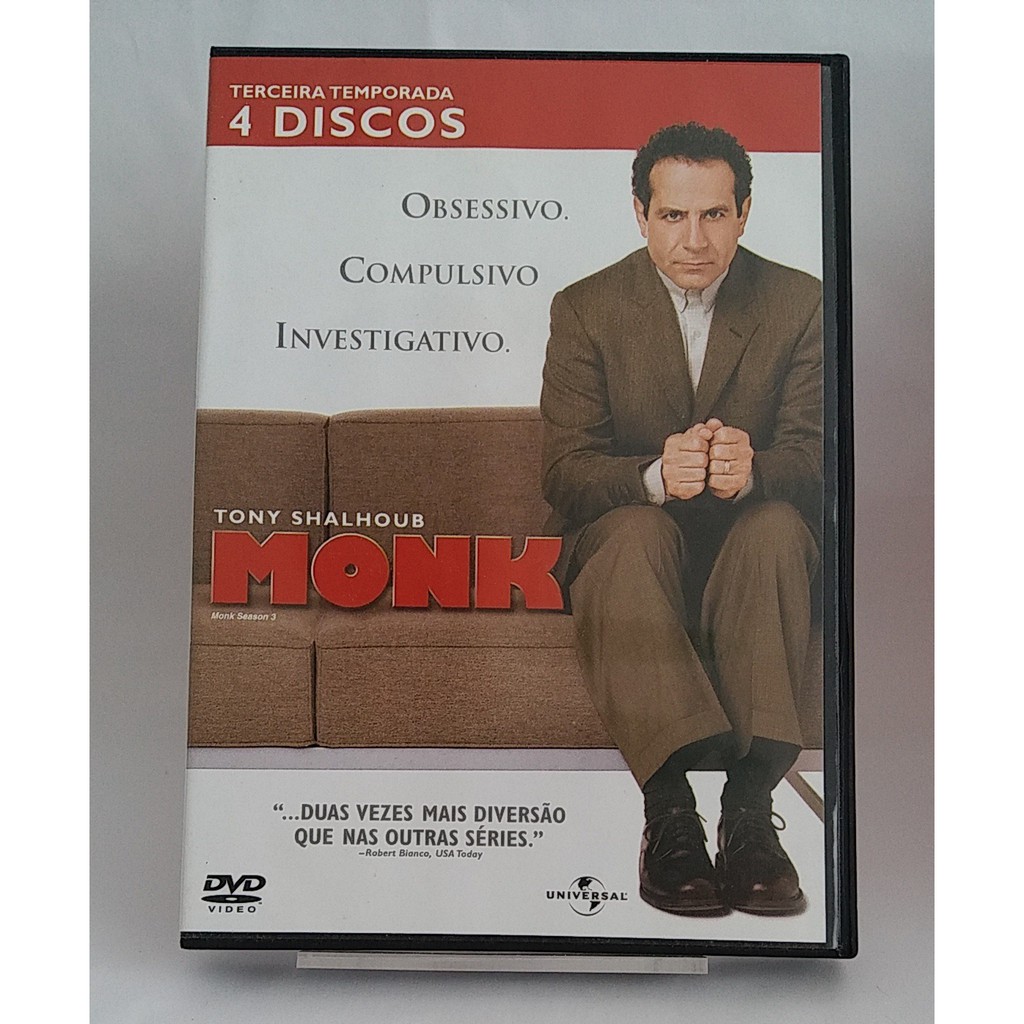 DVD MONK - TEMPORADAS - 1, 2, 3, 4, 5, 7, 8 - ORIGINAL BOX