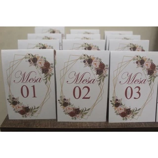 Agradecimentos de mesa, reservado casamento