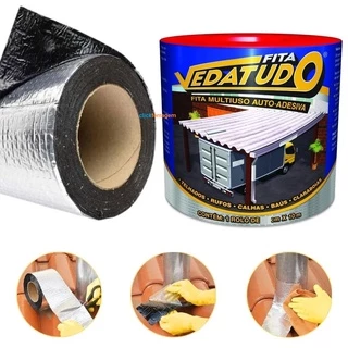 Manta Asfaltica Auto Adesiva Aluminizada 10 Cm X 10 Mt