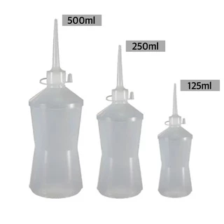 Almotolia Plástica Frasco Para Líquidos 125ml 250ml 500ml Bico Reto E Curvo