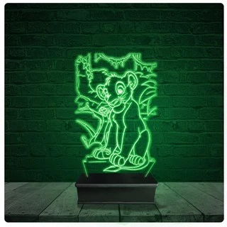 Luminária Abajur Acrílico Led - Rei Leão Simba 10