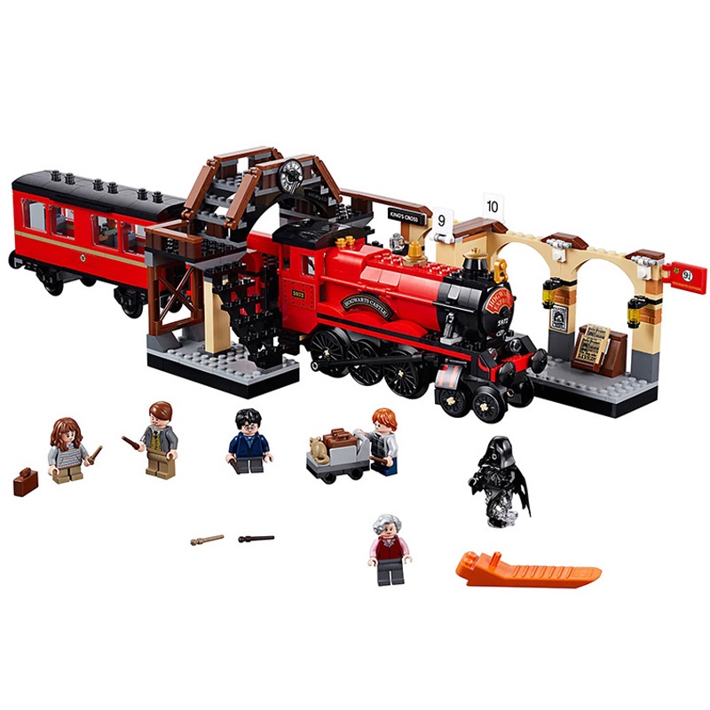 801pcs Hogwarts Express Bricks Conjunto Compatível Lego Harry Potter Modelo Blocos De Construção Brinquedos Para Crianças Presente De Aniversário Menino