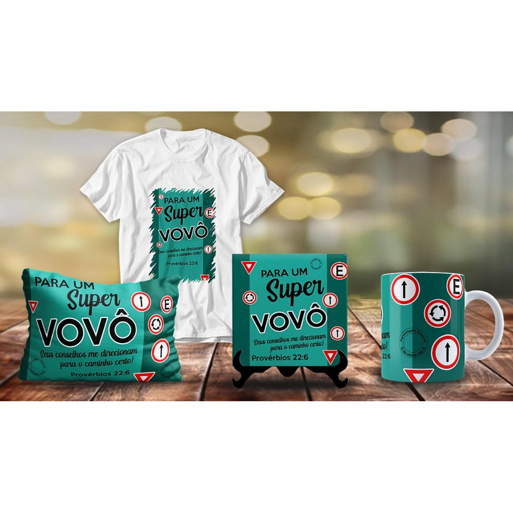Kit presente para avô e avó personalizado | Shopee Brasil