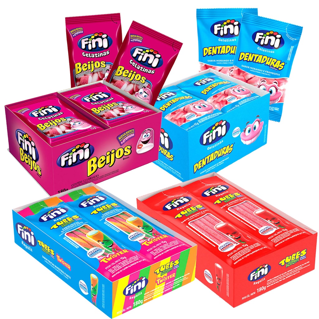 Display Bala Fini Diversos Sabores Com 12 Unidades | Shopee Brasil