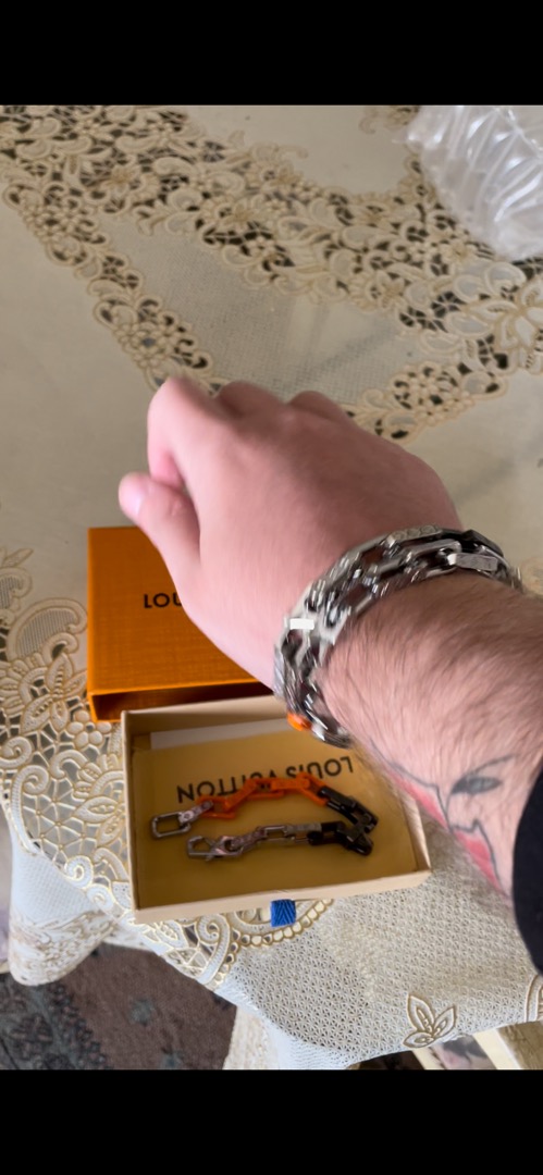 Louis Vuitton Monogram Chain Bracelet (M64224, M64223)