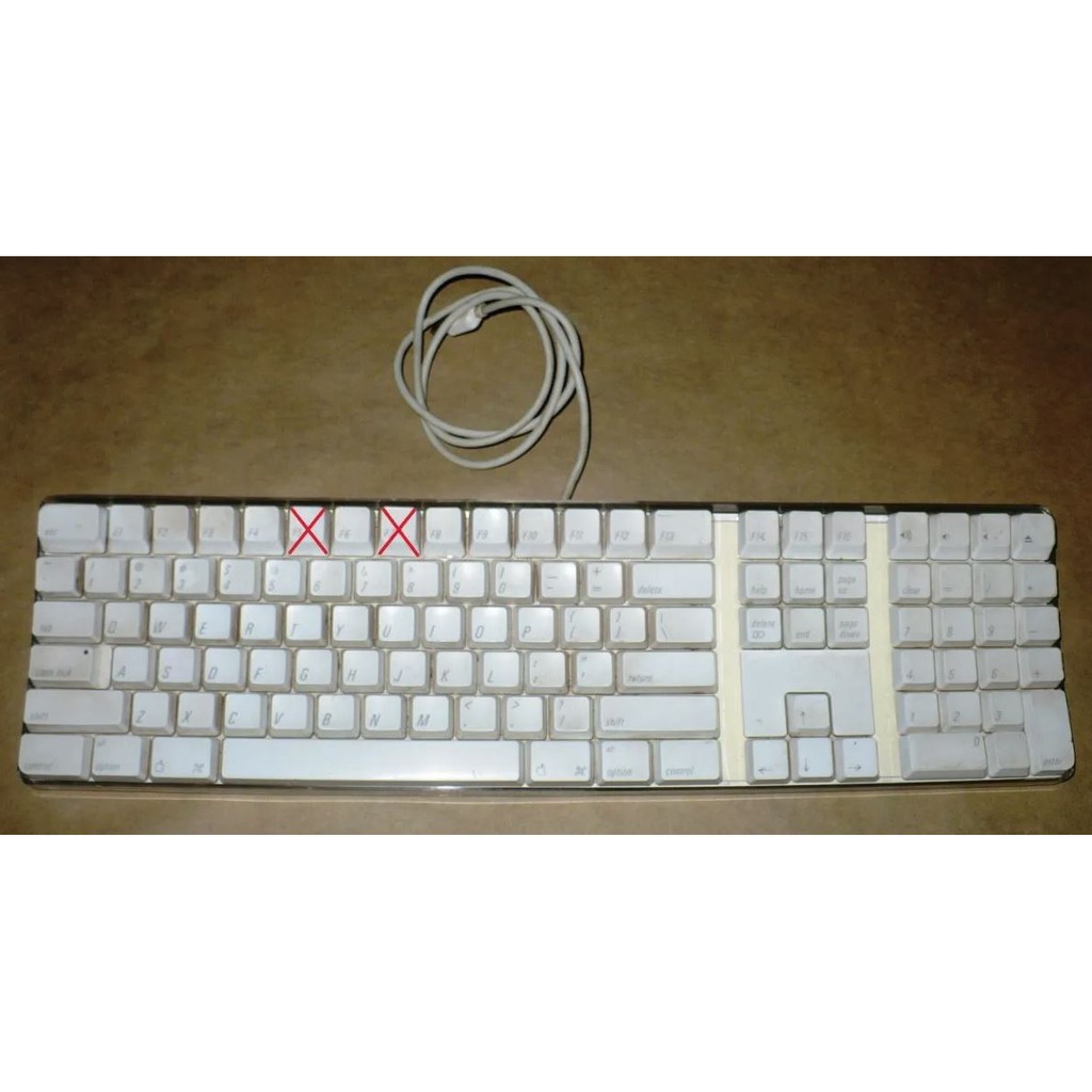 Teclado Apple Wired Extended Keyboard A1048 - Detalhe - Leia. | Shopee ...