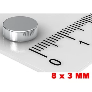 Imã De Neodímio Disco 8mm X 3mm * 100 Peças * 8x3 Mm - SP