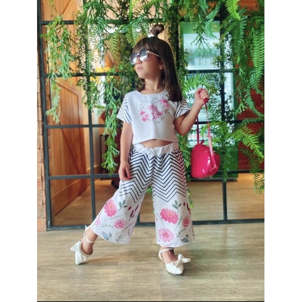 Calça cropped hot sale infantil