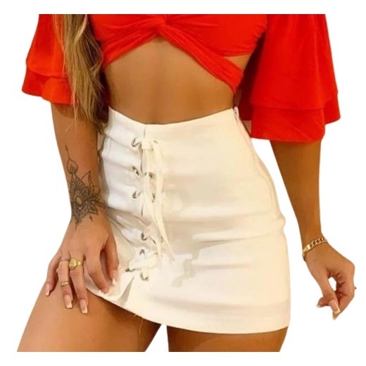 Short saia store bengaline com ilhos