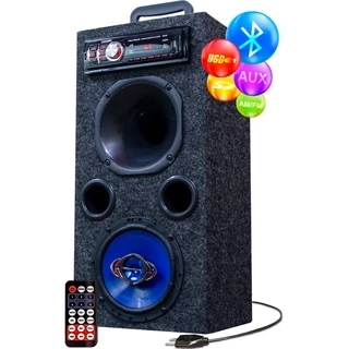 Caixa de Som Residencial Bob Ativa Alto Falante 6 Bluetooth Usb Pen Drive Fm Am Aux