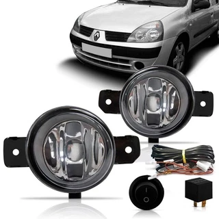 Kit Farol Milha Auxiliar Clio 2003 2004 2005 2006 2007 2008 Botão Universal