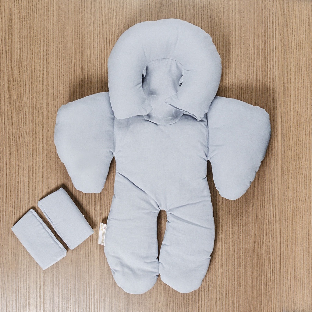 Almofada De Bebê Conforto Cinza Lisa Redutor Envio Imediato | Shopee Brasil