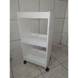 Carrinho Auxiliar Para Estética Manicure Salão de Beleza 3 Bandejas