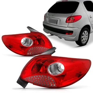 Lanterna Peugeot 207 Hatch 2009 2010 2011 Grade Vermelha