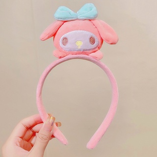 Sanrio Anime My Melody Kuromi Kawaii Pelúcia Boneco De Faixa De Cabelo  Feminino Fofo Acessórios De Menina