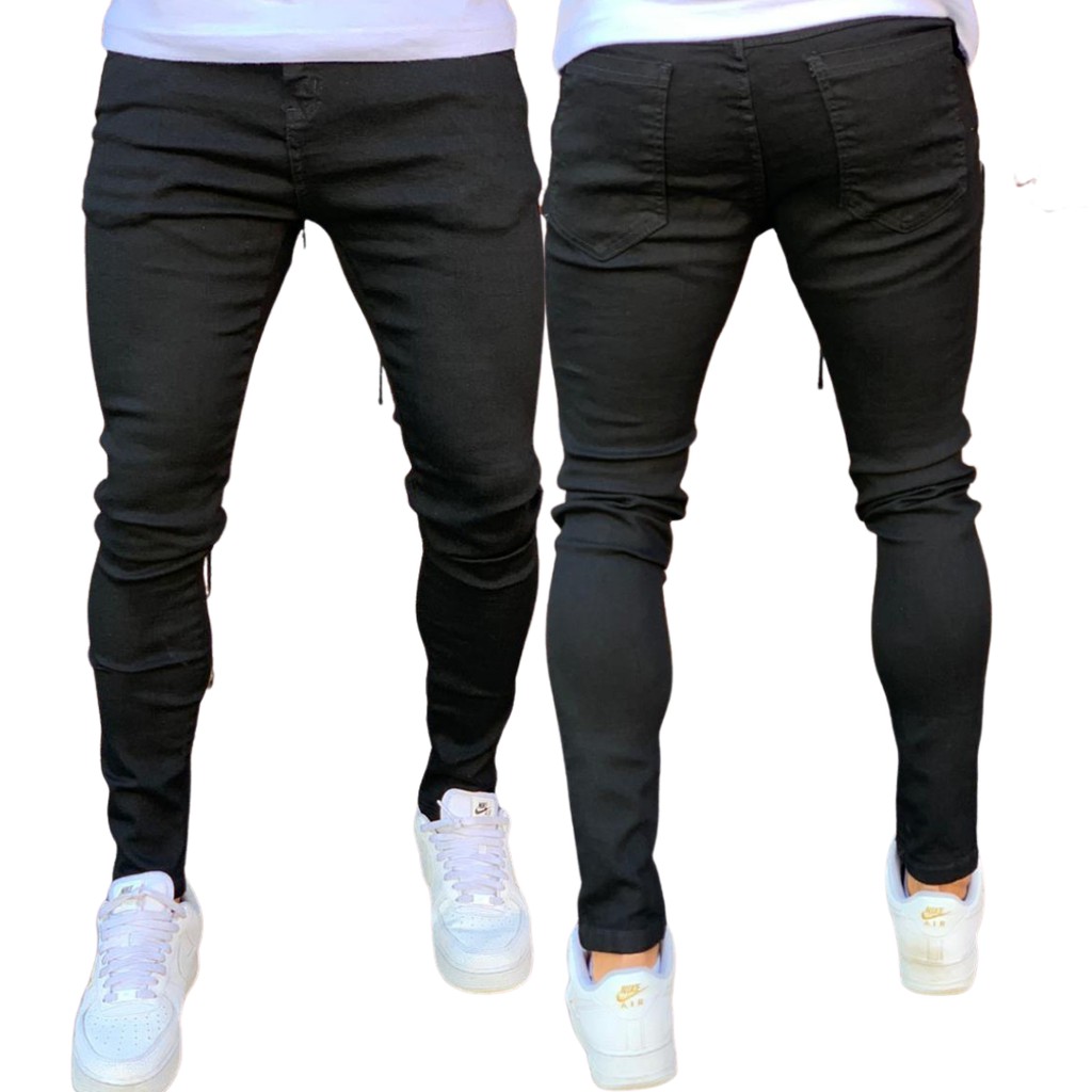 Calça Jeans Super Skinny Bem Colada Justa na Perna