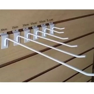 100 Unidades Gancho Painel Canaletado 15 cm Branco