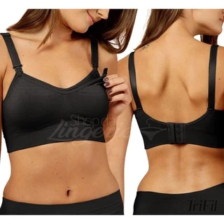 Sutia Top Feminino de Amamentacao Sem Bojo Trifil Alca Ajustavel Fecho Click Liso em Oferta na Shopee