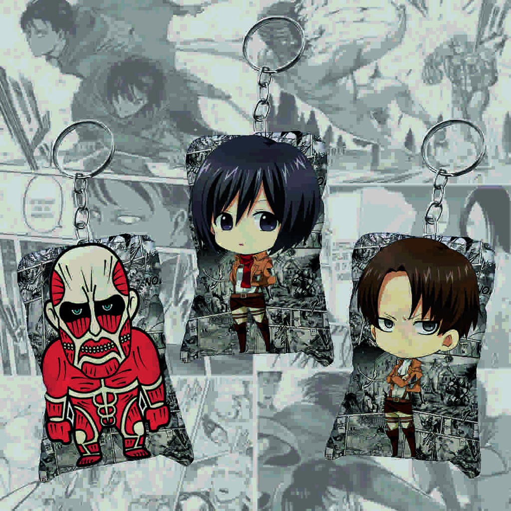 Chaveiro Lembrancinha Geek Anime Shingeki no Kyojin Personagens Attack On  Titan Personalizado Ataque dos Titãs