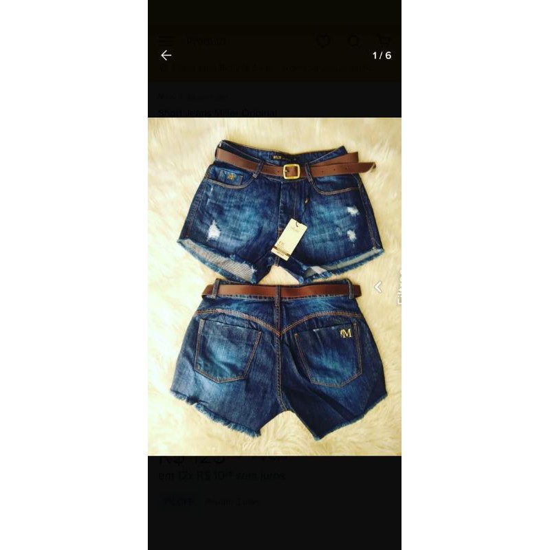 Short jeans sale miller atacado