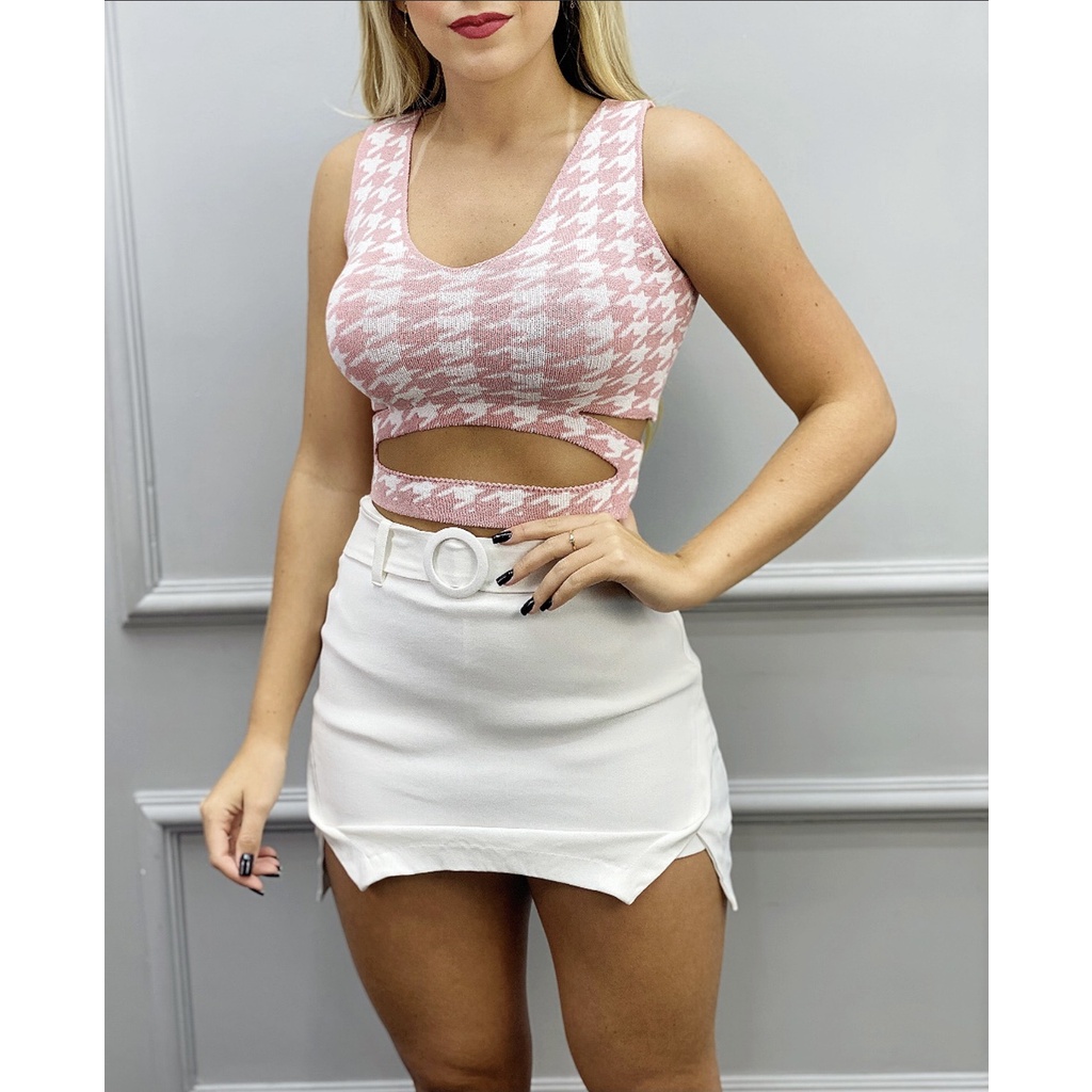 Short Saia Cortes Laterais