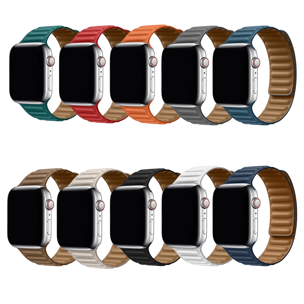 Pulseira De Couro Para Relógio Apple Watch Série Lv 1 2 3 4 5 Iwatch 38mm /  40mm / 42mm 44mm